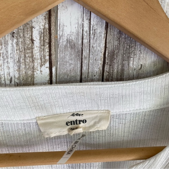 Entro White Oversized Lace Detail Blouse - Picture 5 of 5